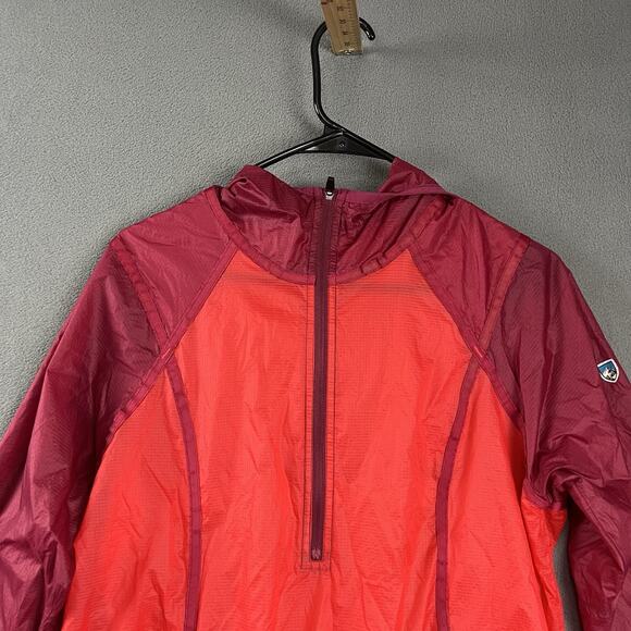 Kuhl Jacket Womens Medium Red Parajax Anorak Lightweight Full Zip Outdoor Hooded - Picture 2 of 9